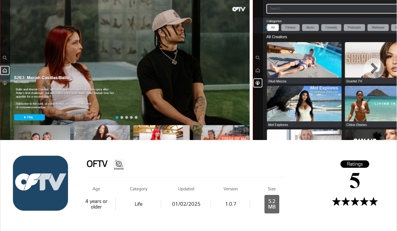 Screenshot of  web app